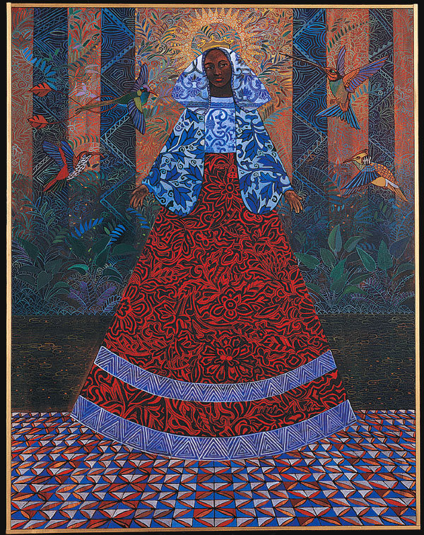 Madona Afto Latino, 1994, by Alfredo Arreguin. Photo by Rob Vinnedge.