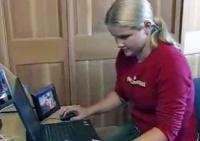 still image from video Pals showing student using laptop computer