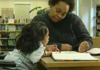 still image from video Taking Charge 2 showing DO-IT Scholar Jessie with instructor