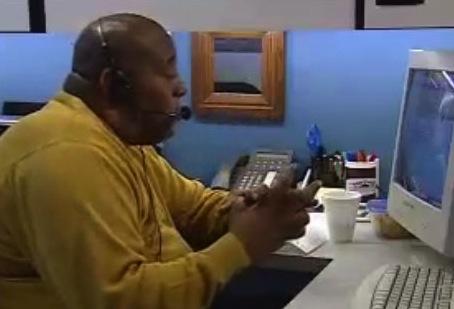 still image from video Access to Technology showing man using assistive technology
