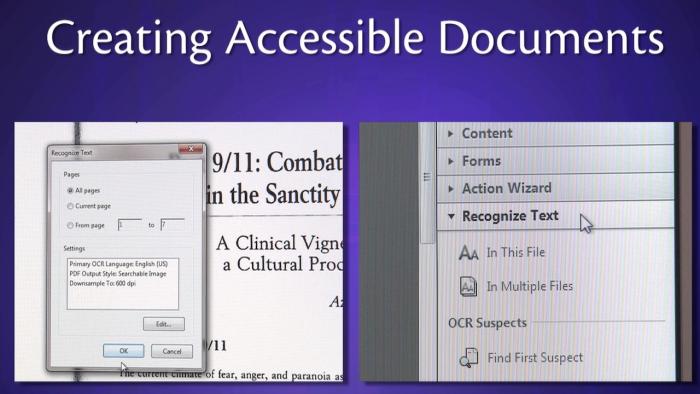 Still from Creating Accessible Documents.