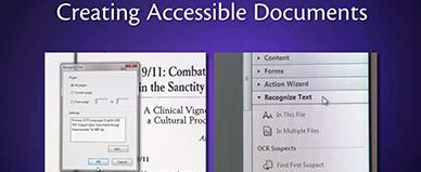 A screenshot from Creating Accessible Documents.