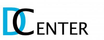 A logo saying 'D Center' with the D, in blue, overlapping with the C, in black.