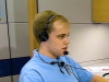 Randy wearing headphones