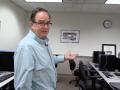 Dan Comden shows off the Accessible Technology Center.