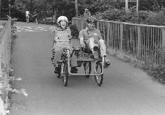 Picture of Zachary and Brandon on a bicycle