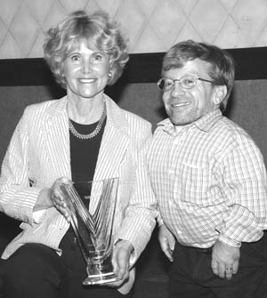 Picture of Alan and Sheryl with award.