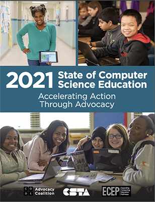 The cover of the 2021 State of Computer Science Education report