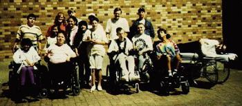 The whole gang of DO-IT Scholars pose at the University of Washington Picture of 1994 Phase II DO-it Scholars