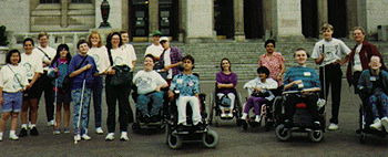 Picture of DO-IT Scholars in front of Suzzallo Library 