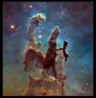 The Eagle Nebula, one of the images you can discover in the astronomy-themed Quorum Hour of Code Activity.