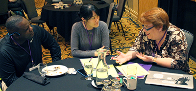 Attendees go over discussion questions at the AccessComputing CBI.