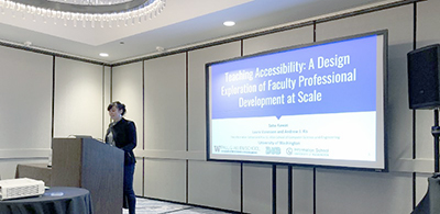 Saba Kawas shared ideas about teaching accessibility at the SIGCSE conference.