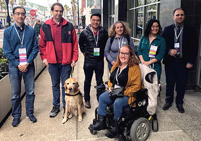 Elizabeth (second from right) and other attendees of the CRA Grad Cohort Workshop