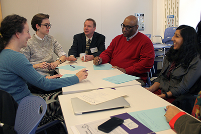 Scott leads a small working group discussion.