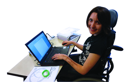 Image of a student using a laptop.