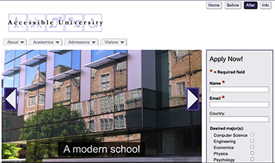 Accessible University home page Accessible University home page