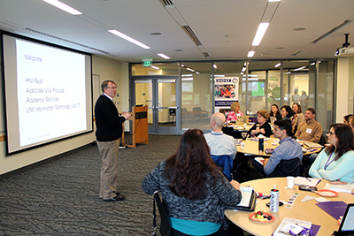 Phil Reid addresses accessibility issues at the 2016 Accessible IT at the UW CBI.