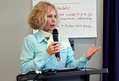 Sheryl Burgstahler presents at the AccessEngineering capacity building institute.