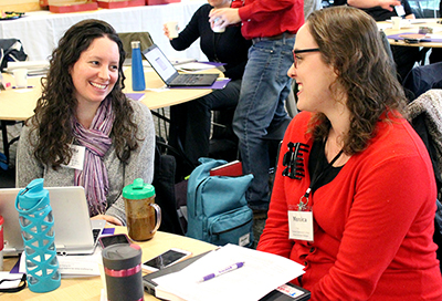 Two participants talk about the event.