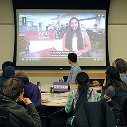 Participants watch a captioned video.