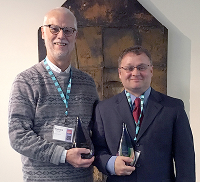 Richard Ladner and Andreas Stefik with their awards.