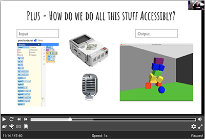 A screenshot from the Blockly webinar. A screenshot from the Blockly webinar.