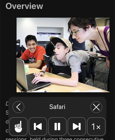 An image of Speak Screen. An image of Speak Screen.