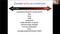 Ability continuum presentation slide
