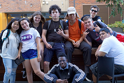 A group of scholars hanging out at Summer Study 2017.