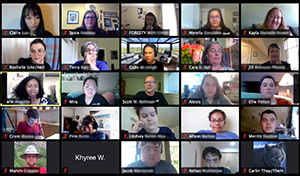 Participants on Zoom. Participants on Zoom.