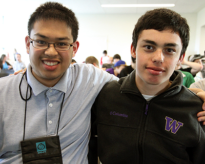 Image of two students smiling