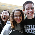 Image of three students having fun