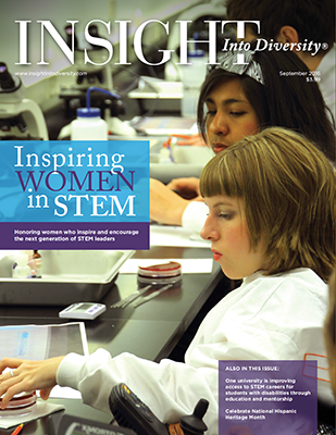 Cover of Insight Into Diversity magazine. Cover of Insight Into Diversity magazine.