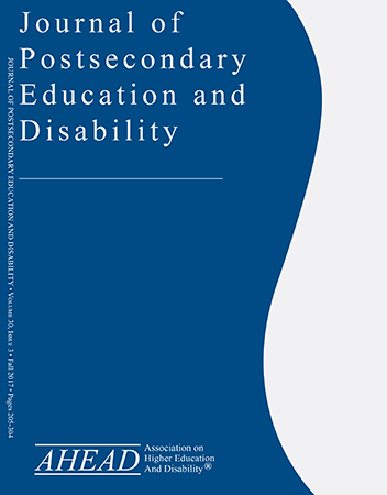 Journal of Postsecondary Education and Disability front cover