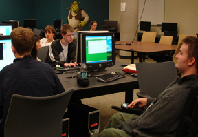 Photo of students in a computer lab.