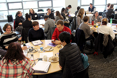 Multiple tables of people share accessibility practices.