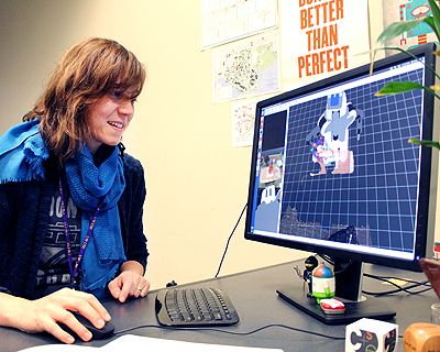 Instructor using a computer Image of an instructor using a computer