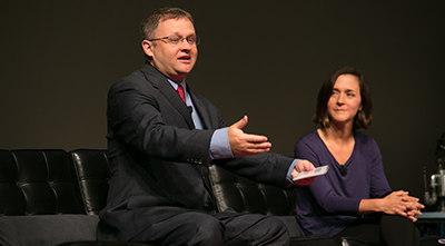 Andy Stefik speaks on a panel at the 2018 CSforALL Summit.