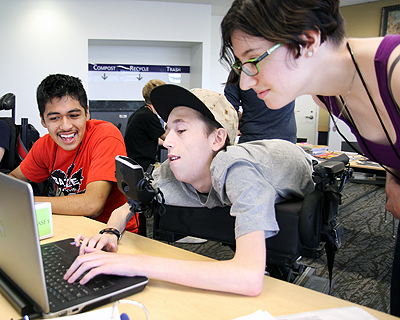 Image of students working in a lab