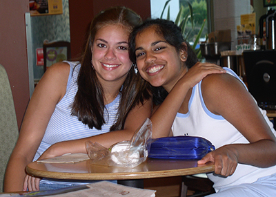 Two Scholars smile at the camera.