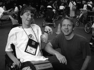 DO-IT Scholar and a DO-IT staff member Scott Bellman Photo of a DO-IT Scholar and a DO-IT staff member Scott Bellman