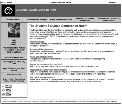 DO-IT Student Services Conference Room screenshot