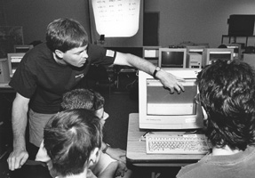 Photo of Camp Courage session at computer lab