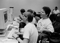 Photo of Chris and Rodney in the computer lab