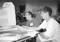 Photo of Bill and Shawn in the computer lab