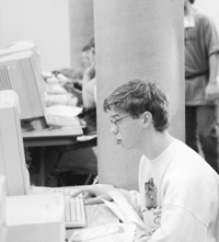 Photo of Bill in the computer lab