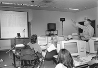 Photo of campers at earthquake workshop.