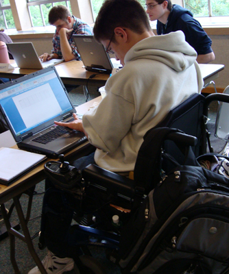 Students learn how to make accessible websites at the Web Accessibility Training. 