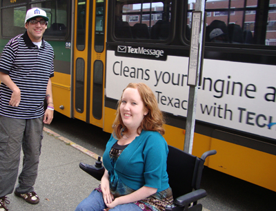 AccessSTEM/AccessComputing Interns Noah and Kayla out and about in Seattle.